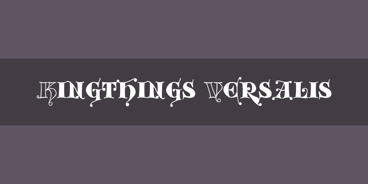 Пример шрифта Kingthings Versalis #1